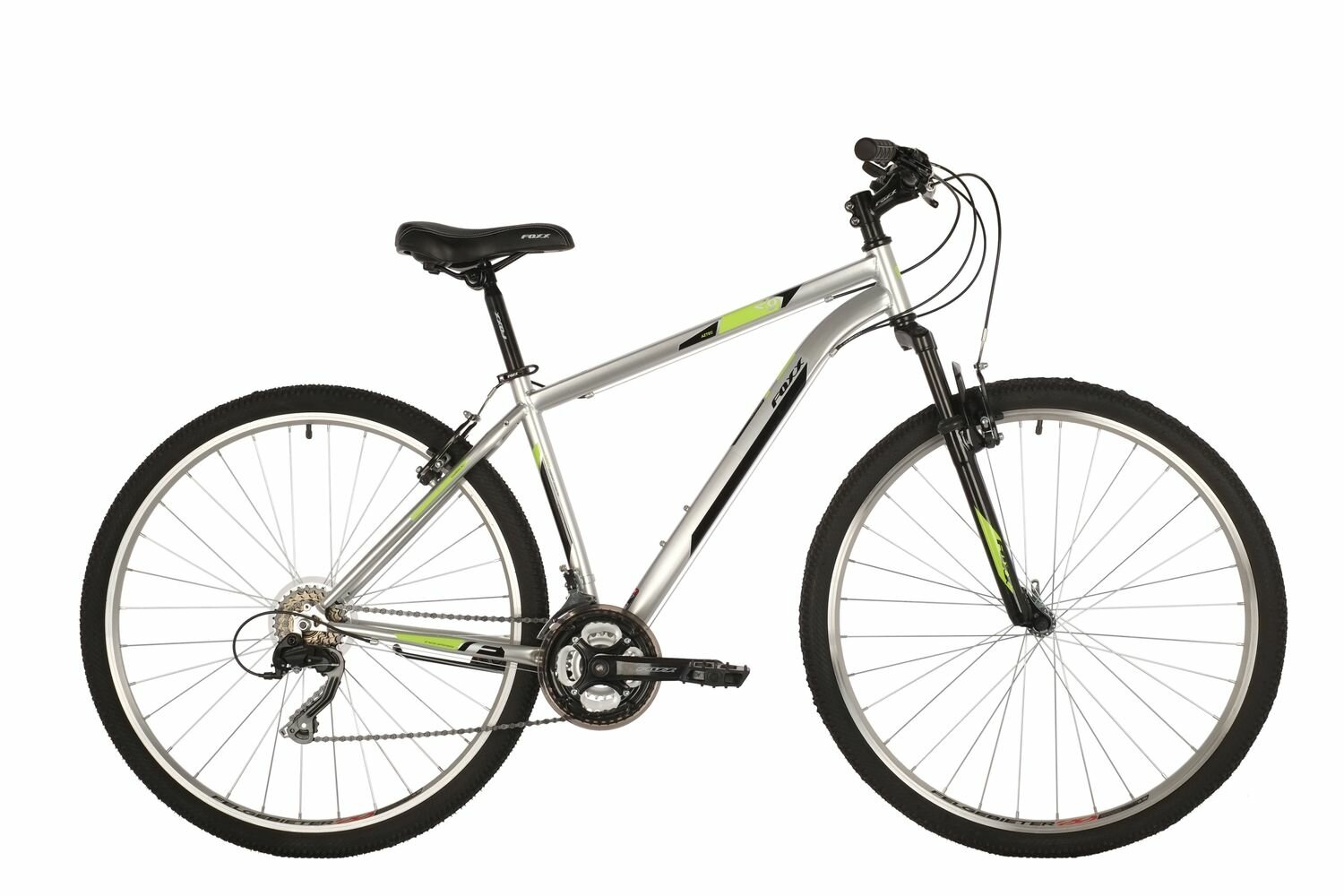 Велосипед FOXX AZTEC 29" (2021) (Велосипед FOXX 29" AZTEC серебристый, сталь, размер 18")