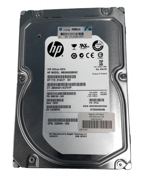 Жесткий диск HP 628065-B21 3Tb SATAIII 3,5" HDD