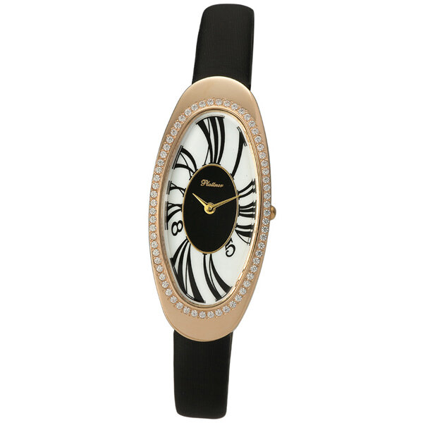 Часы наручные кварцевые Чайка "Стефани" женские золото 585* вст. фианит 92856.118