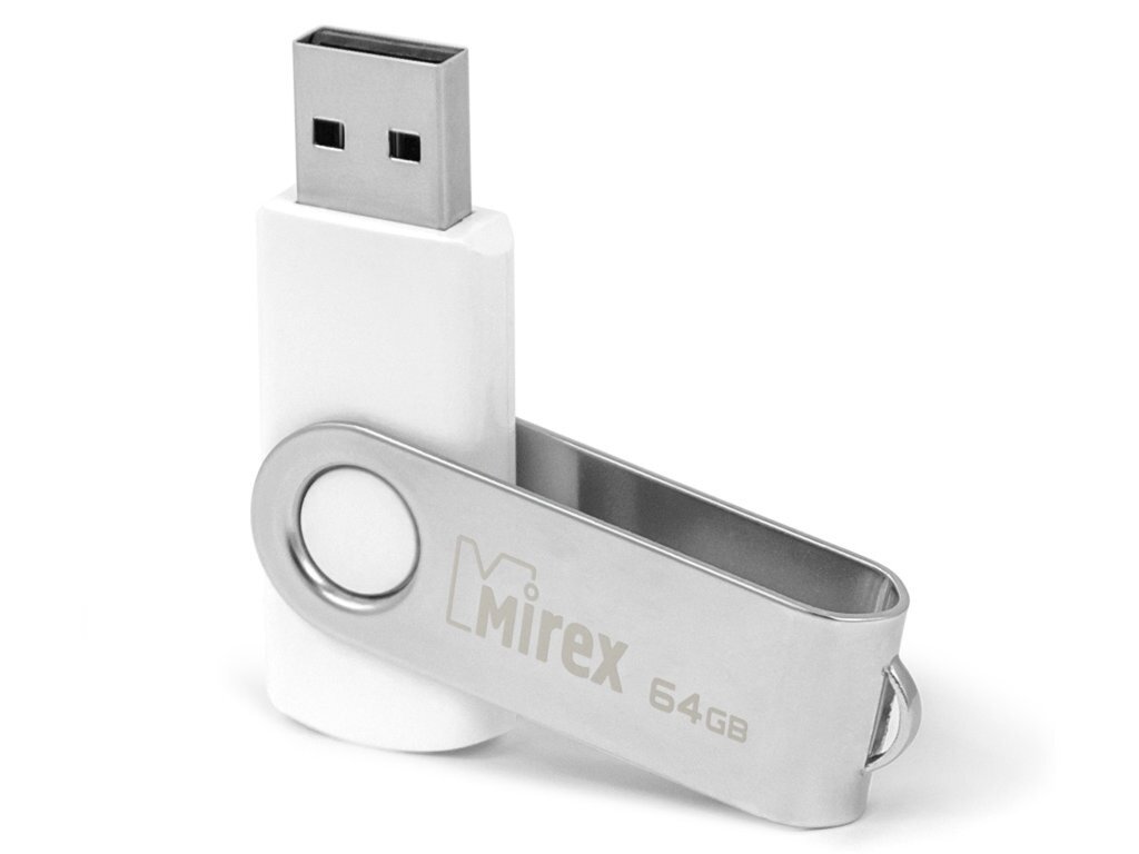 USB Flash Drive 64Gb - Mirex Swivel White 13600-FMUSWT64