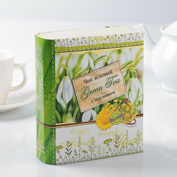 Чай зеленый JARRA Книга с жасмином, 125 г - фотография № 1