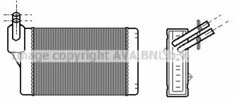 Радиатор отопителя Skoda Octavia I/Octavia I Combi 96>10 Audi A3 96>03 VW Golf III/Passat B3/B4/Passat B3/B4 Variant 83>02 Seat Cordoba/Ibiza II/Toledo II 91>04 AVA COOLING SYSTEMS VNA6060