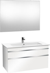 Мебель для ванной Villeroy & Boch Venticello 100 A92601 glossy white (тумба с раковиной + зеркало)