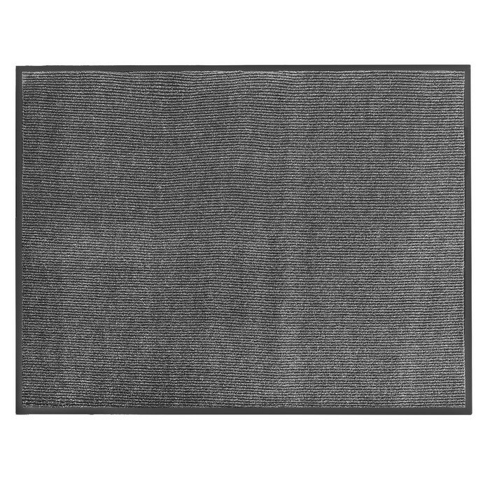 Коврик придверный влаговпитывающий, ребристый, «Комфорт», 90×120 см, цвет серый - фотография № 2