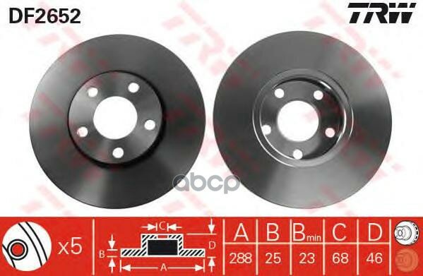    Audi 100 (C4), A4 (B5-B7), A6 (C4-C5), Vw Passat (3b_) Df2652 TRW . DF2652