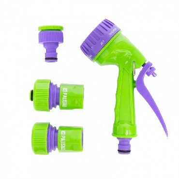 фото Пистолеты - распылители PALISAD Набор для подключения шланга 3/4 (пистолет 7-и режимн, адаптер, 2 соединителя) 65178