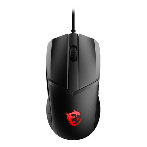 Мышь MSI Clutch GM41 Lightweight, игровая, оптическая, беспроводная, USB, черный и красный [s12-4300860-c54]