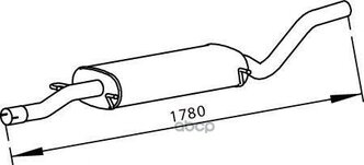 Din56326_глушитель Средняя Часть! Mb Vito/Viano 2.2cdi Om646 03> DINEX арт. 56326