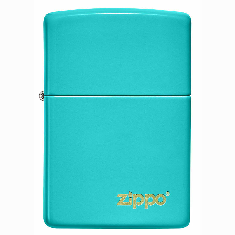 Зажигалка Zippo Classic Logo Flat Turquoise 49454ZL - фотография № 2