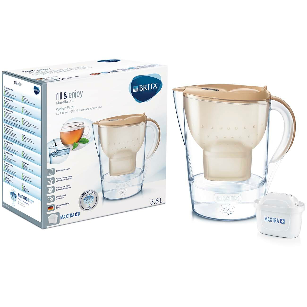 Фильтр для очистки воды BRITA Marella XL 3,5л капучино + 1*MAXTRA+ - фотография № 4