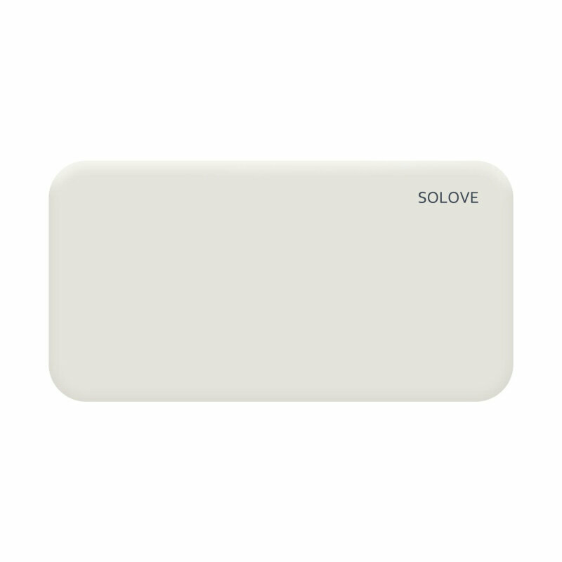 Внешний аккумулятор Power Bank SOLOVE 10000mAh Type-C с 2xUSB выходом кожаный чехол (001M+ White RUS) (русская версия) белый