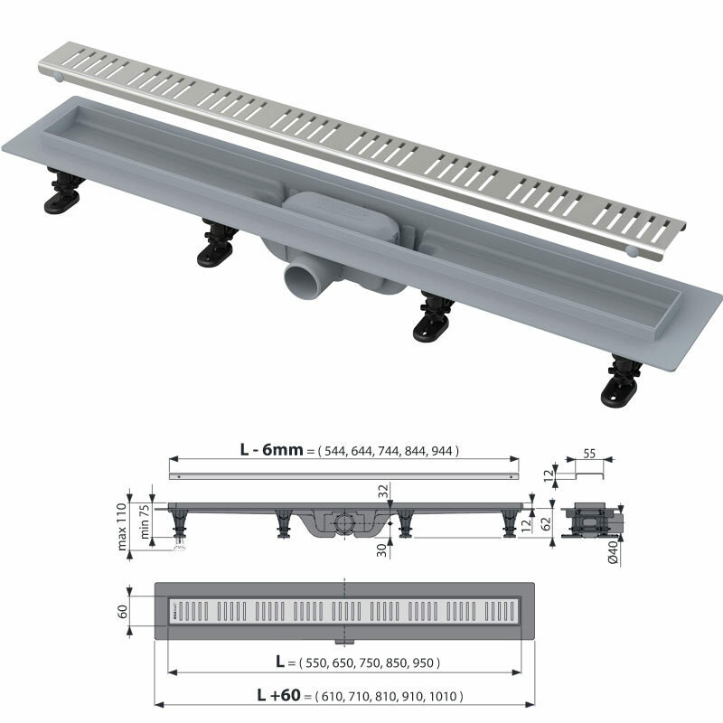 Душевые трапы AlcaPlast APZ10-650