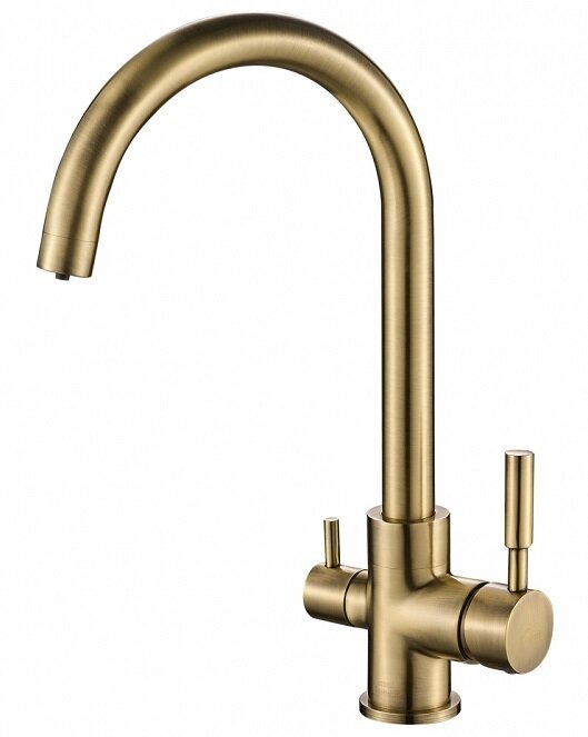 Смеситель для кухни 2в1 Zorg STEEL HAMMER SH 713 BR с подключением к фильтру