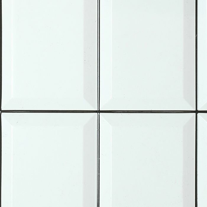 Панель ПВХ Плитка Белая черный шов 955*480 - фотография № 2