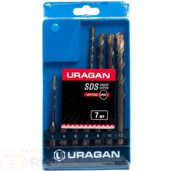 URAGAN Набор буров . по бетону (5-12 мм; SDS-plus) URAGAN 901-25554-H7