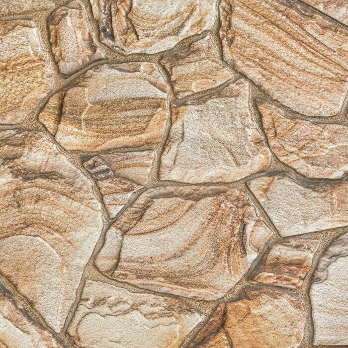 Панель ПВХ Камни, Песчаник коричневый, 980х480мм. - фотография № 2