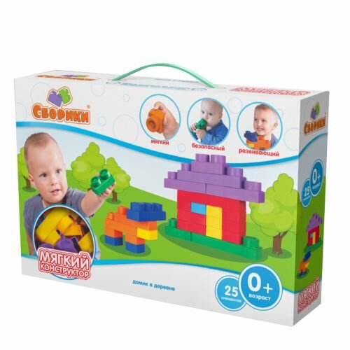 фото Мягкий конструктор Сборики "Домик в деревне", 25 деталей