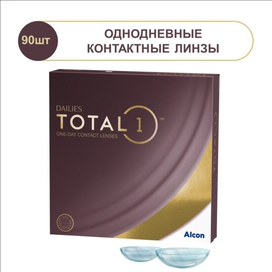 Контактные линзы DAILIES TOTAL 1 (90 линз) (-6.50/8.5)