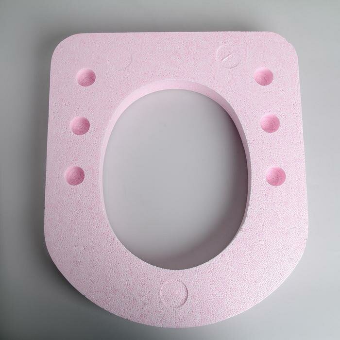 Сиденье для уличного туалета, 44 × 38 см, пенопласт, розовое - фотография № 3