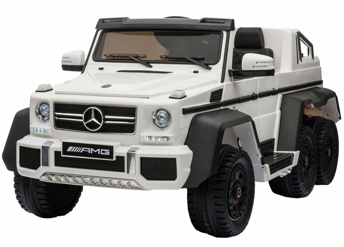 RIVERTOYS электромобиль Mercedes-Benz G63-AMG 4WD A006AA с дистанционным управлением - белый