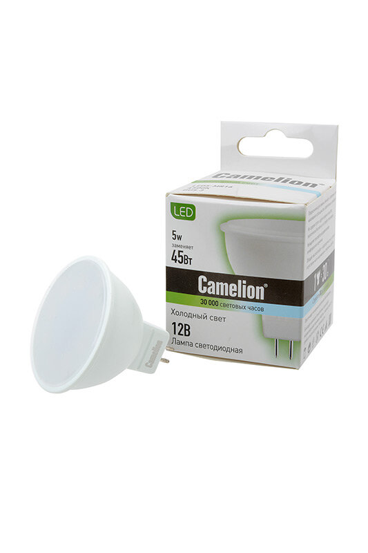 Camelion Лампа светодиодная GU5.3 5Вт Camelion 4500K (LED5-MR16/845/GU5.3)