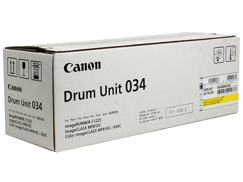 Фотобарабан DRUM UNIT Canon C-EXV034Y для iR C1225/iF. Жёлтый. 34 000 страниц.