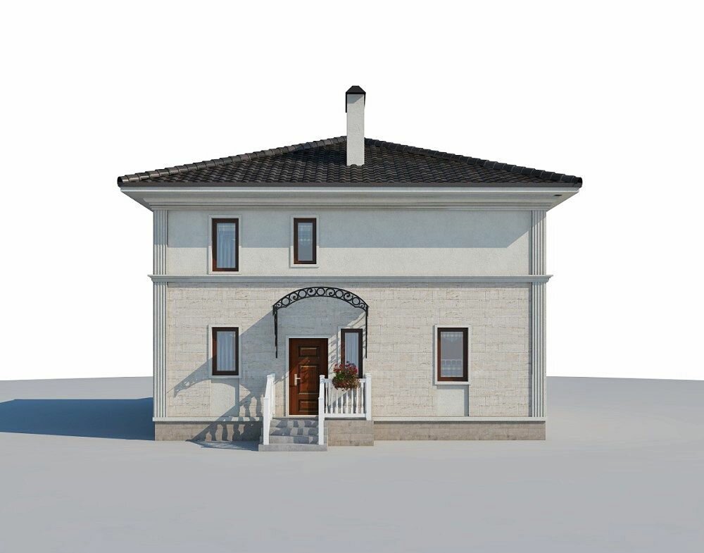 (147м2, 10х10м) Готовый проект двухэтажного дома из газобетона с чердаком и террасой - AS-2080 - фотография № 8