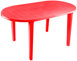 Стол пластиковый овальный Стандарт Пластик 140 x 80 x 71 см красный