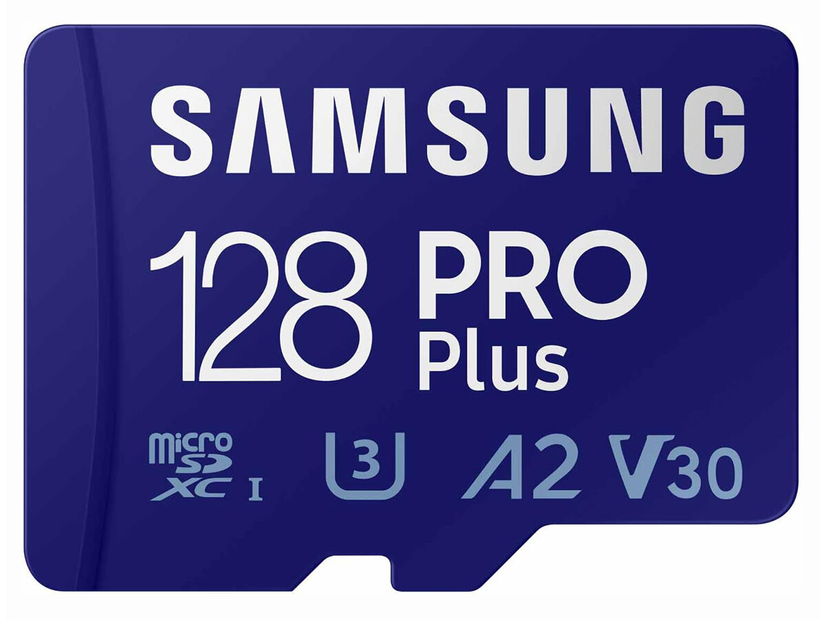 Карта памяти Samsung microSDXC 128GB PRO Plus microSDXC Class 10 UHS-I, U3 + SD адаптер MB-MD128SA/EU