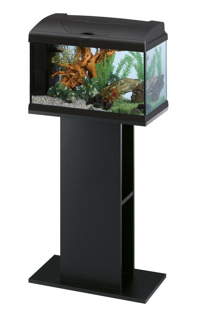 Стеклянный аквариум CAPRI 50 LED, со светодиодной лампой, внутренним фильтром и нагревателем, черный, 40 л - фотография № 8