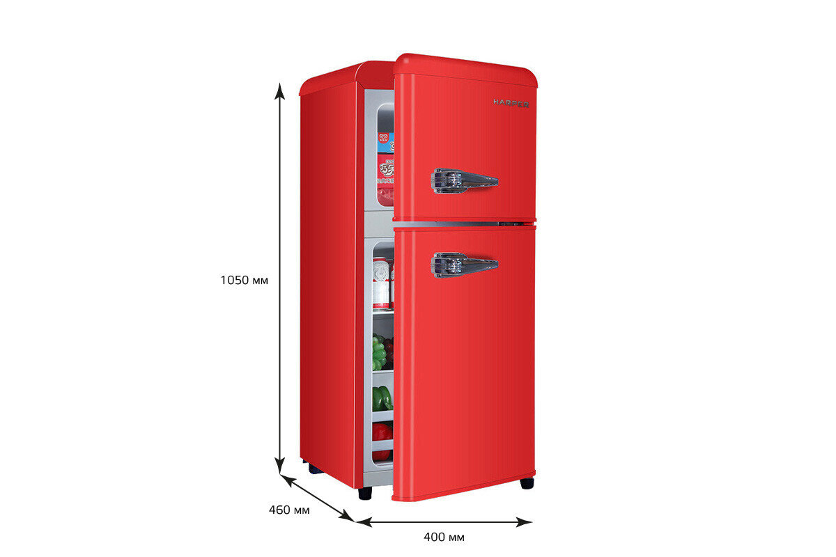 Холодильник Harper HRF-T140M Red - фотография № 2