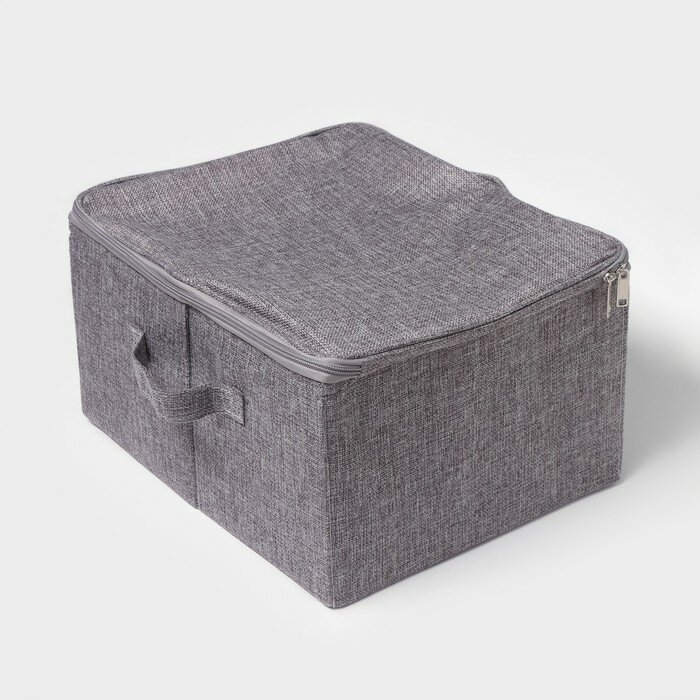 LaDо́m Кофр для хранения вещей LaDо́m «Грэй», 29×36×20 см, цвет серый - фотография № 2