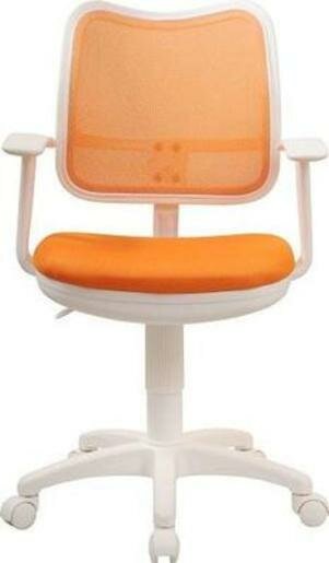 Кресло Бюрократ CH-w797/or/tw-96-1 (белый пластик, спинка оранжевая сетка, сиденье оранжевое tw-96-1 .