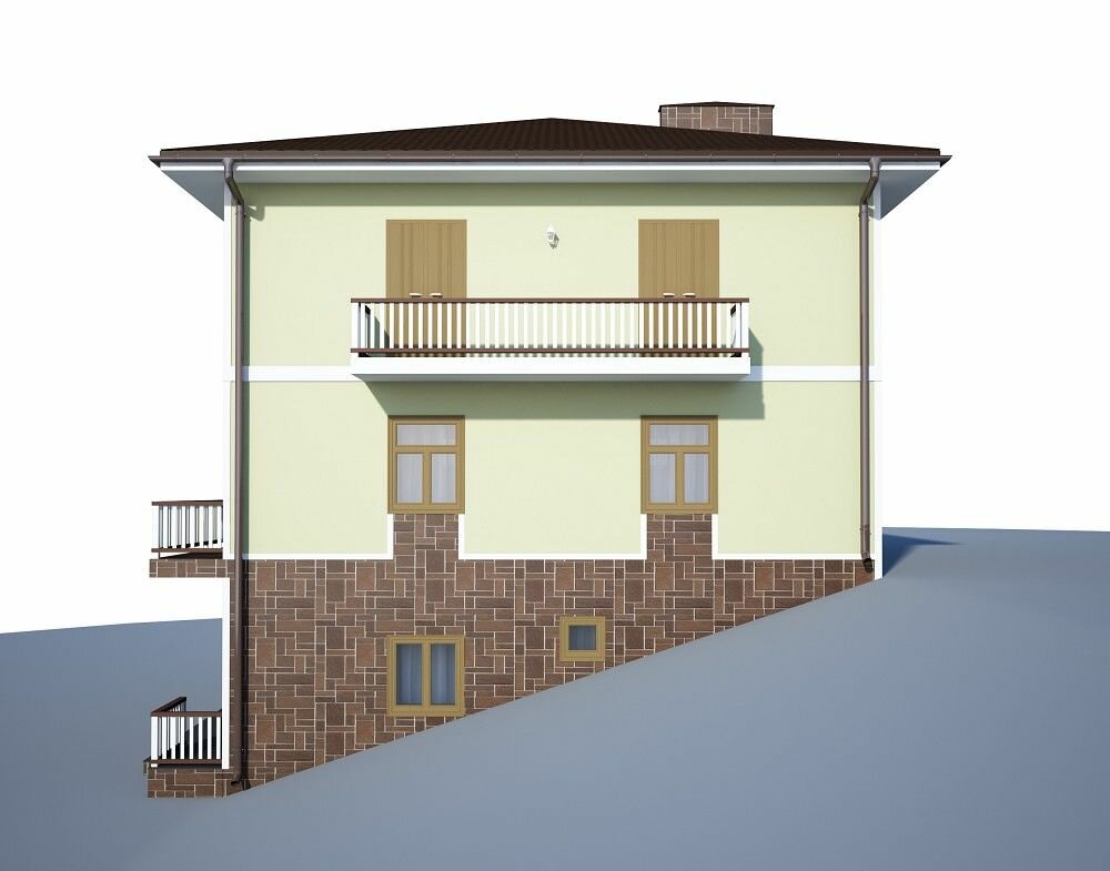 (293м2, 13х11м) Готовый проект трехэтажного дома из газобетона с гаражом и бассейном - AS-2014-7 - фотография № 6