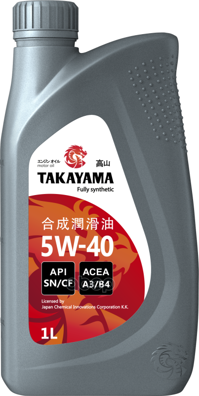 TAKAYAMA Sae 5W-40 1L Api Sn/ Сf Пластик Синтетика