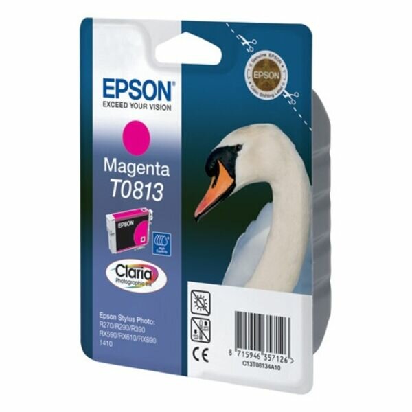 Картридж T1113 (C13T11134A10) для Epson Stylus Photo 1410, T50, TX650, R270 с пурпурными чернилами, повышенной емкости