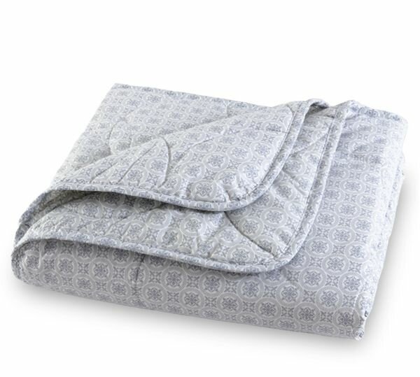 Одеяло 43 стеганое (лен, хлопок 150/перкаль) 2-спальное - фотография № 1