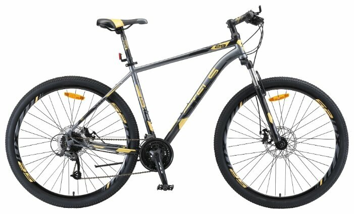 Горный (MTB) велосипед STELS Navigator 910 MD 29 V010 (2019) 16,5 черный/золотой (требует финальной сборки)