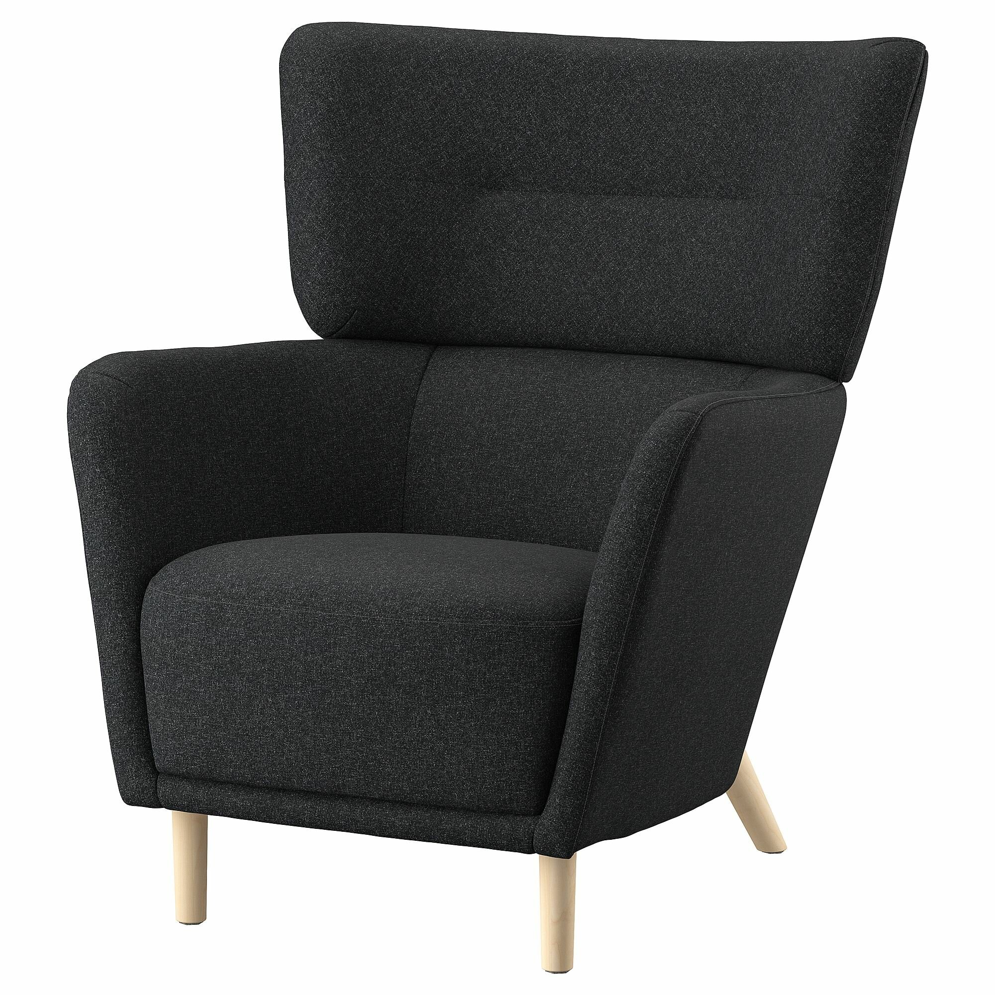 IKEA / икея OSKARSHAMN оскаршамн, кресло, гуннаред черно-серый