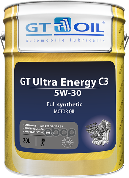 Масло GT Ultra Energy C3 SAE 5W-30 API SM SN/CF 20 л