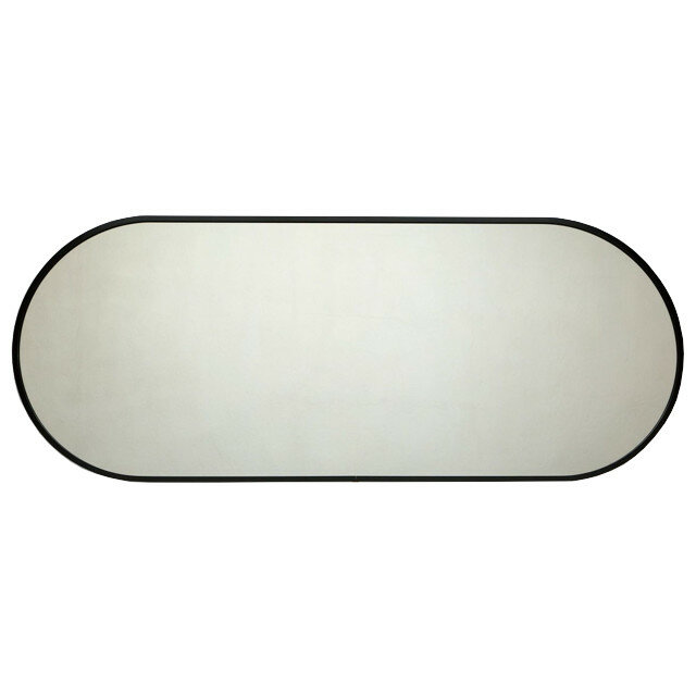 фото Зеркало овальное в металлической раме lazato 450х1100х40мм черный