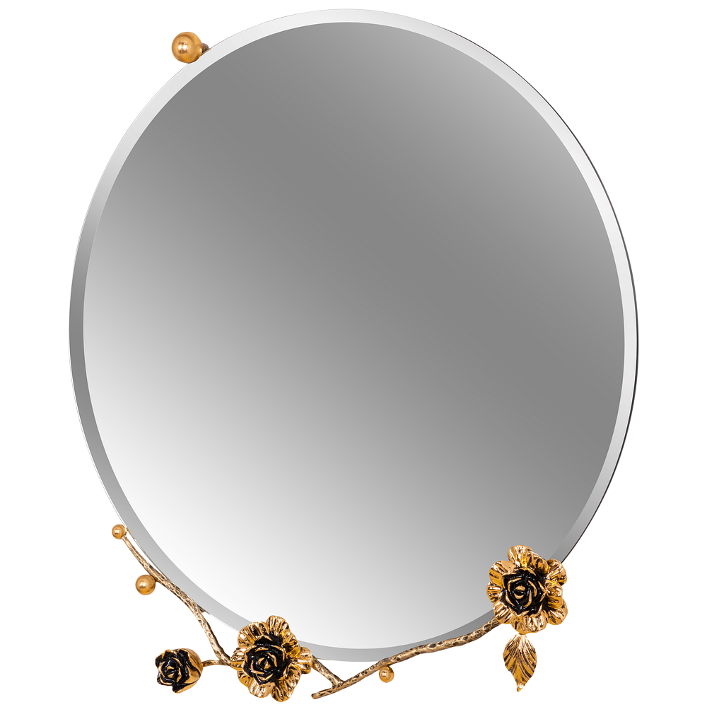 Зеркало настенное Bogacho Роза Прованса Баркароле бронзовое - фотография № 2