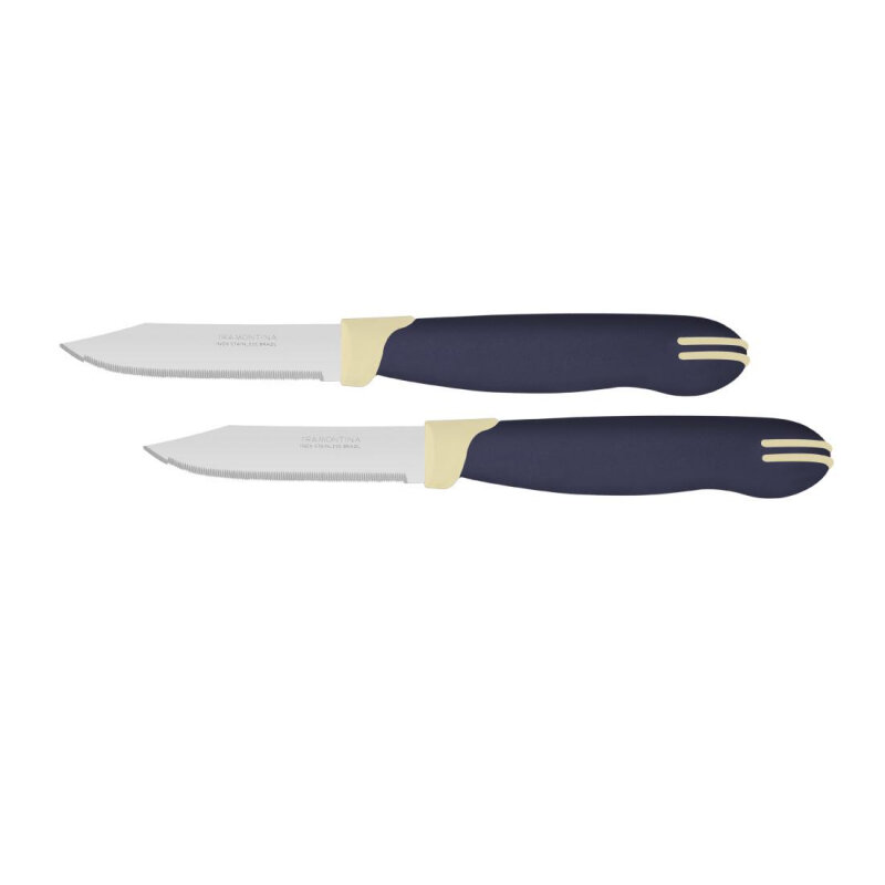 Нож кухонный Tramontina Multicolor 7.5 см для овощей нержавеющая сталь (2 шт в уп) И7636 1257915