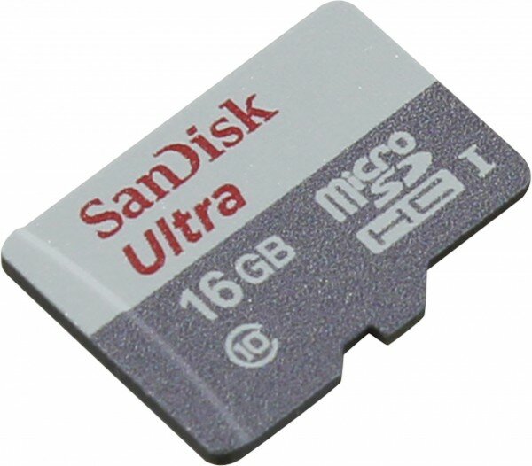 Карта памяти microSDHC 16Gb Class10 Sandisk SDSQUNS-016G-GN3MN Ultra 80 SDSQUNS-016G-GN3MN