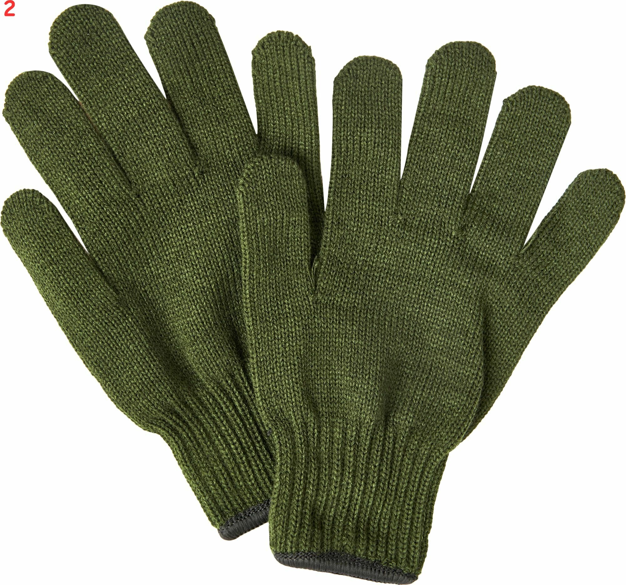 фото Перчатки для зимних садовых работ акриловые размер 10 цвет зеленый (2 шт.)