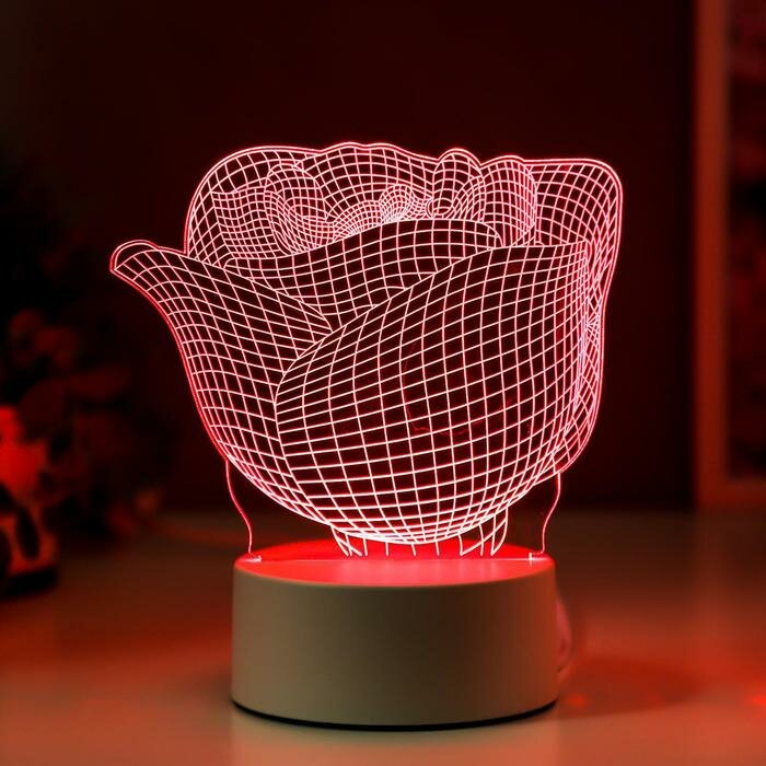 RISALUX Светильник "Роза" LED RGB от сети - фотография № 3
