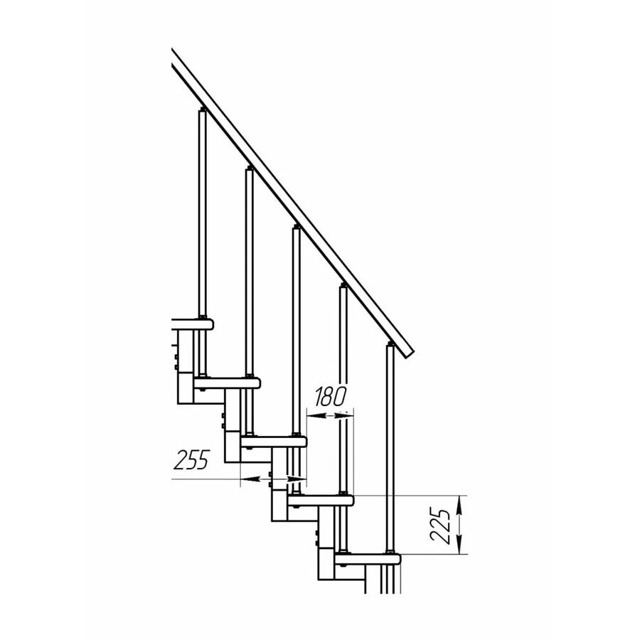 Модульная малогабаритная лестница Линия 3150-3375 - фотография № 3