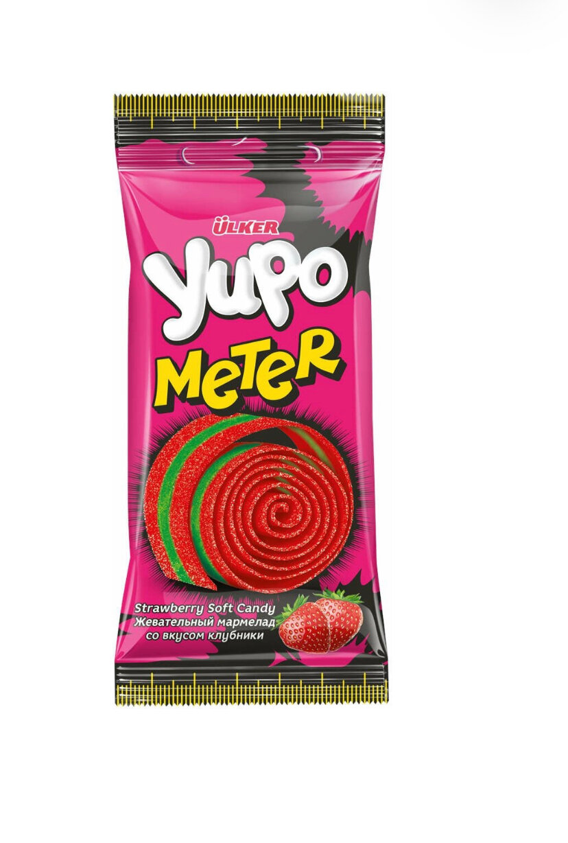 Жевательный мармелад Ulker Yupo Meter с вкусом клубника, 50 г.