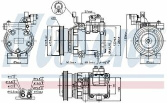 Компрессор кондиционера Hyundai Elantra/Tucson 00>10 Kia Cerato I/Spectra I/Sportage II 04>06 NISSENS 89286