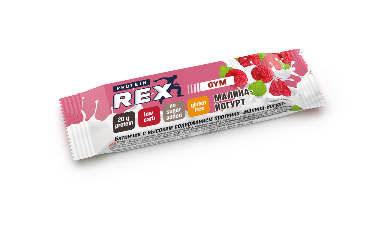 Батончик ProteinRex протеиновый малина-йогурт 60 г